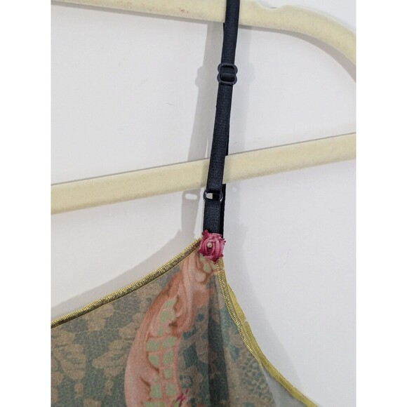 Michal Negrin Floral Cami Top Embellished Jewels Baroque Boho Chic Y2K Rare Sz M - Picture 11 of 15